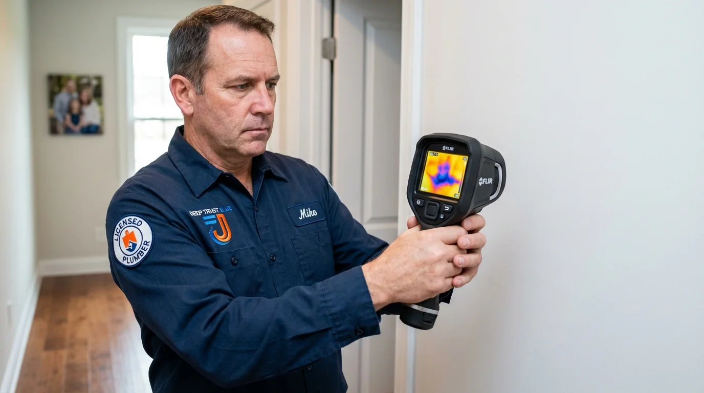 Thermal imaging leak detection by Johns Plumbing LLC in Winchendon